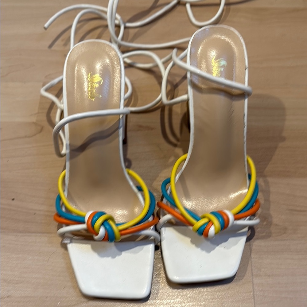 Colorful Strappy Women's Heels